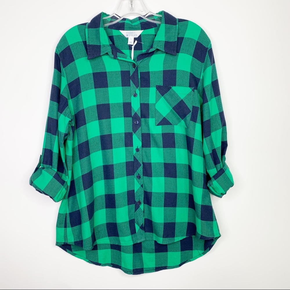 Stitch Fix l Market & Spruce Plaid Button Down Top